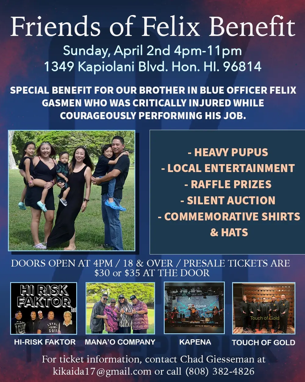 FRIENDS OF FELIX BENEFIT FLYER